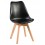 Стул обеденный DOBRIN JERRY SOFT, ножки светлый бук, цвет сиденья чёрный (B-03)