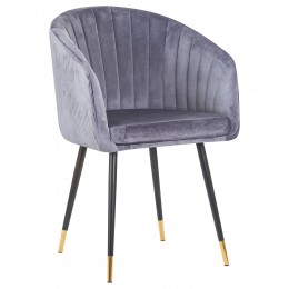 Стул обеденный DOBRIN MARY, серый велюр (1922-19)