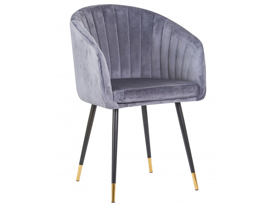 Стул обеденный DOBRIN MARY, серый велюр (1922-19)