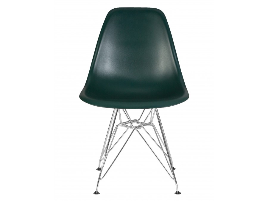 Стул обеденный DOBRIN DSR, ножки хром, цвет тёмно-зеленый (G-13)