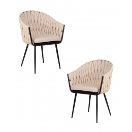 Набор 2 шт Стул обеденный DOBRIN MATILDA, бежевая ткань (LAR 275-1)