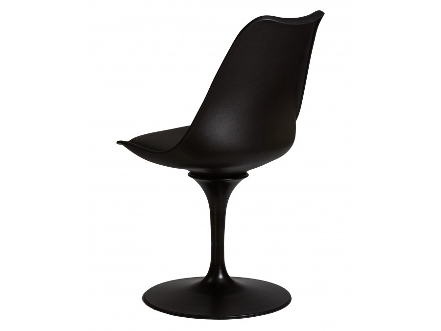 Стул обеденный DOBRIN TULIP, черное основание, цвет черный (B-03)