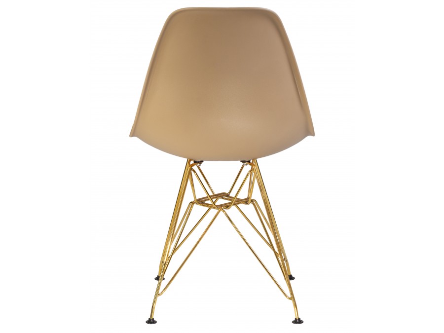 Стул обеденный DOBRIN DSR, ножки золотые, цвет бежевый (GR-03)