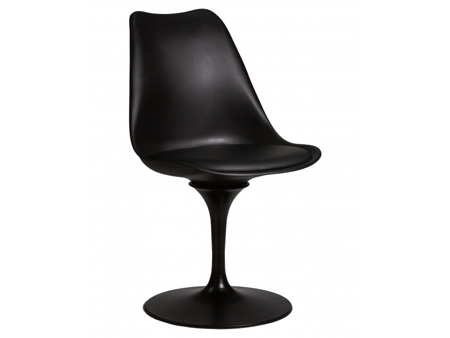 Стул обеденный DOBRIN TULIP, черное основание, цвет черный (B-03)