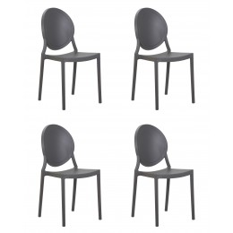 Набор 4 шт Стул обеденный DOBRIN ALBERT, цвет серый