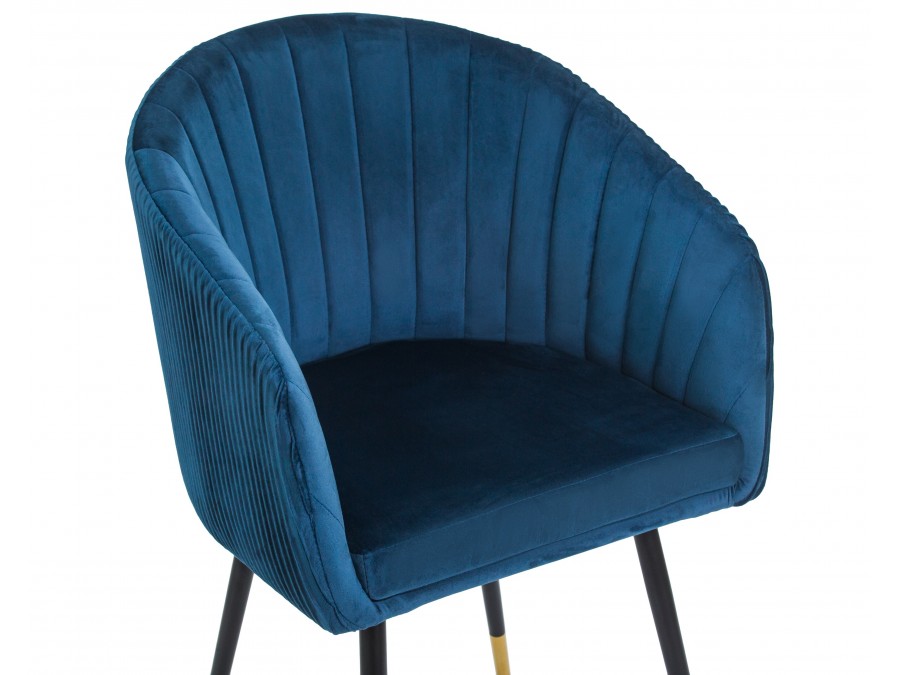 Стул обеденный DOBRIN MARY, синий велюр (1922-20)