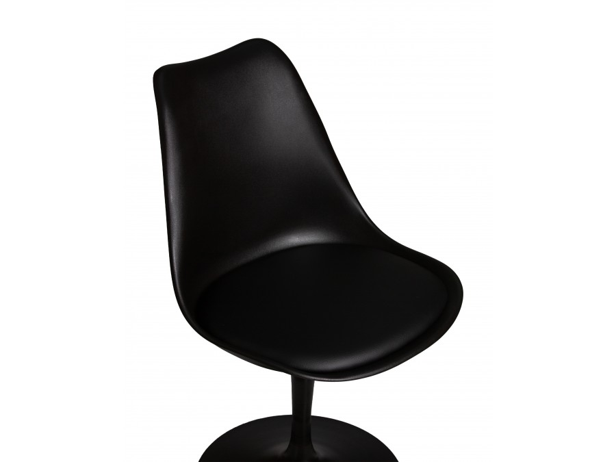 Стул обеденный DOBRIN TULIP, черное основание, цвет черный (B-03)