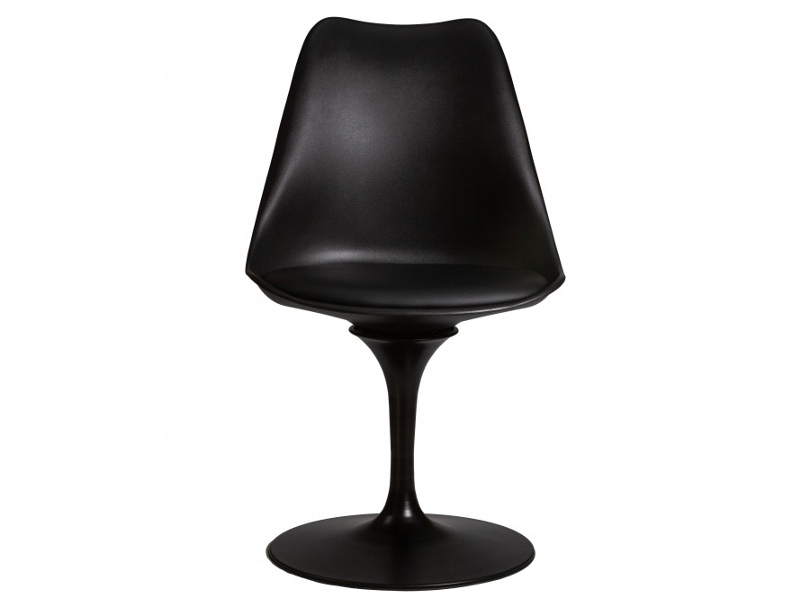 Стул обеденный DOBRIN TULIP, черное основание, цвет черный (B-03)