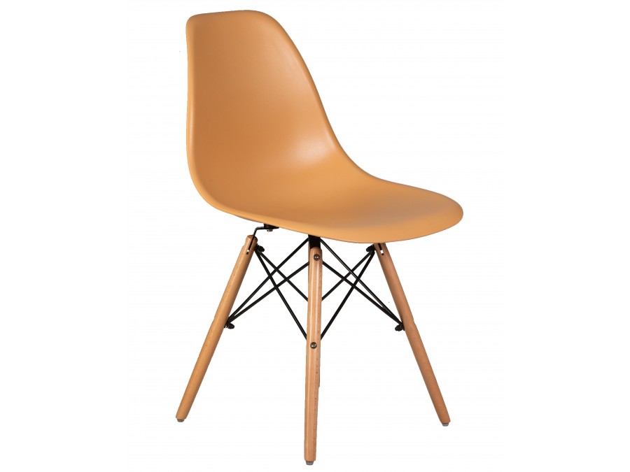 Стул обеденный DOBRIN DSW, ножки светлый бук, цвет персиковый (NX-Y-06)