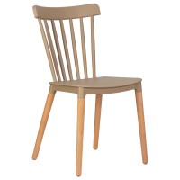 Стул обеденный DOBRIN THEO, ножки светлый бук, цвет бежевый (GR-03)