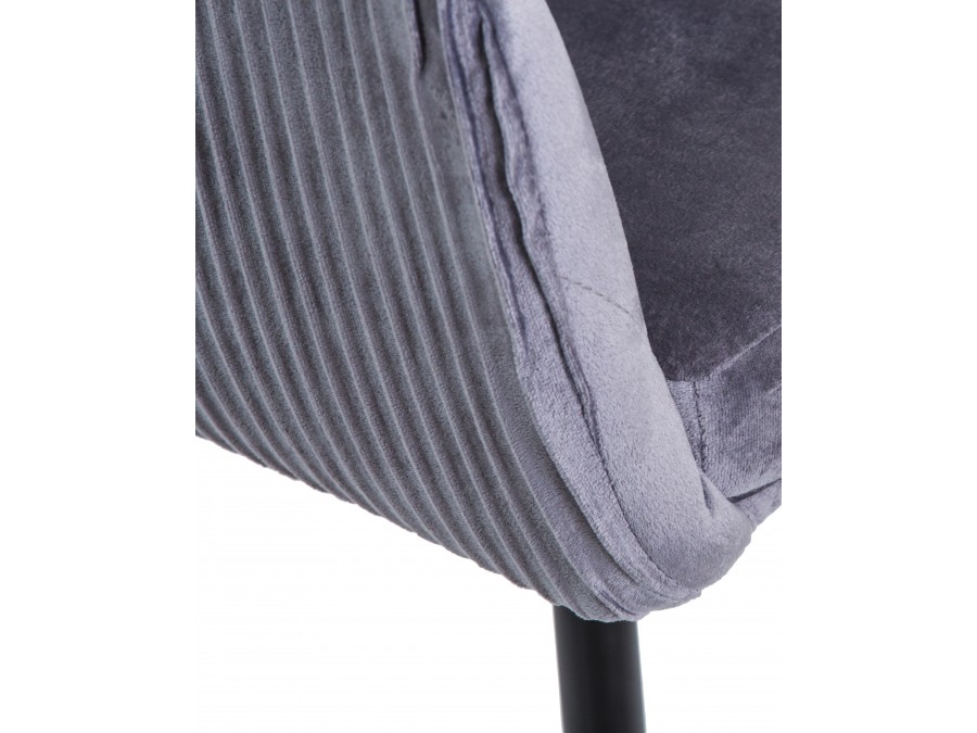 Стул обеденный DOBRIN MARY, серый велюр (1922-19)