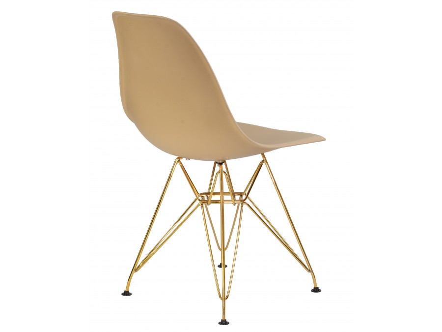 Стул обеденный DOBRIN DSR, ножки золотые, цвет бежевый (GR-03)