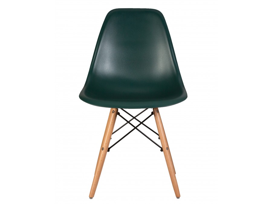 Стул обеденный DOBRIN DSW, ножки светлый бук, цвет тёмно-зеленый (G-13)
