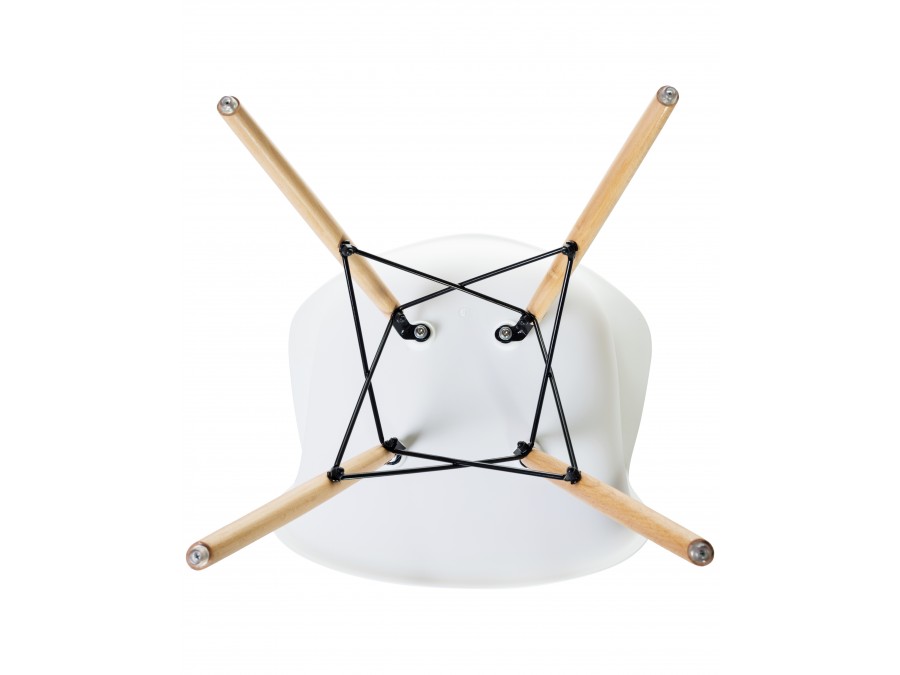 Стул обеденный DOBRIN DAW, ножки светлый бук, цвет сиденья белый