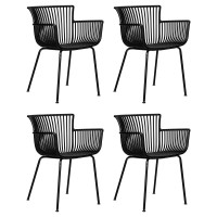 Набор 4 шт Стул обеденный DOBRIN ROSS, черный (B-03) без подушки