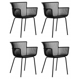 Набор 4 шт Стул обеденный DOBRIN ROSS, черный (B-03) без подушки