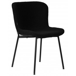 Стул обеденный DOBRIN MILO, черные ножки, черный букле (UF992-12)