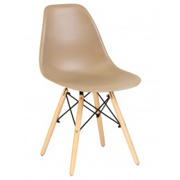Стул обеденный DOBRIN DSW, ножки светлый бук, цвет бежевый (GR-03)