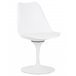 Стул обеденный DOBRIN TULIP, белое основание, цвет белый (W-02)