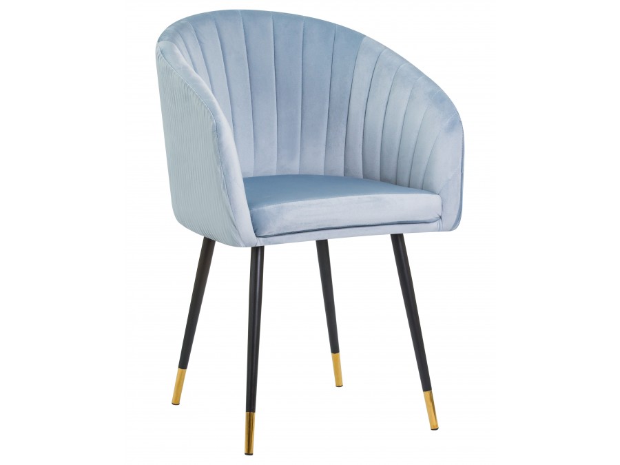 Стул обеденный DOBRIN MARY, серо-голубой велюр (1922-6)