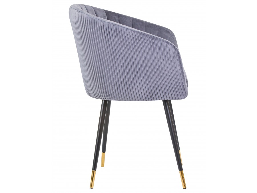 Стул обеденный DOBRIN MARY, серый велюр (1922-19)