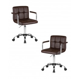 Набор 2 шт Офисное кресло для персонала DOBRIN TERRY, коричневый