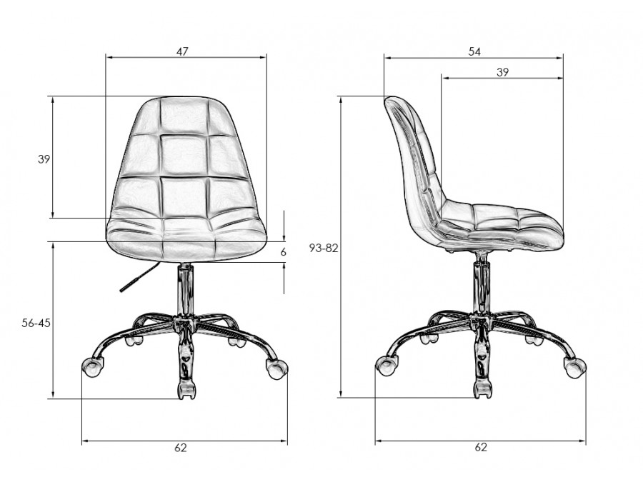 Офисное кресло для персонала DOBRIN MONTY GOLD, розовый велюр (MJ9-32)