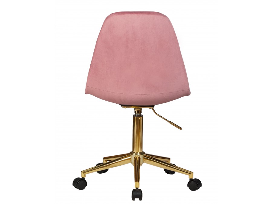 Офисное кресло для персонала DOBRIN MONTY GOLD, розовый велюр (MJ9-32)