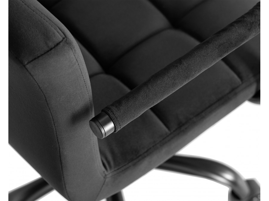 Офисное кресло для персонала DOBRIN TERRY BLACK, черный велюр (MJ9-101)