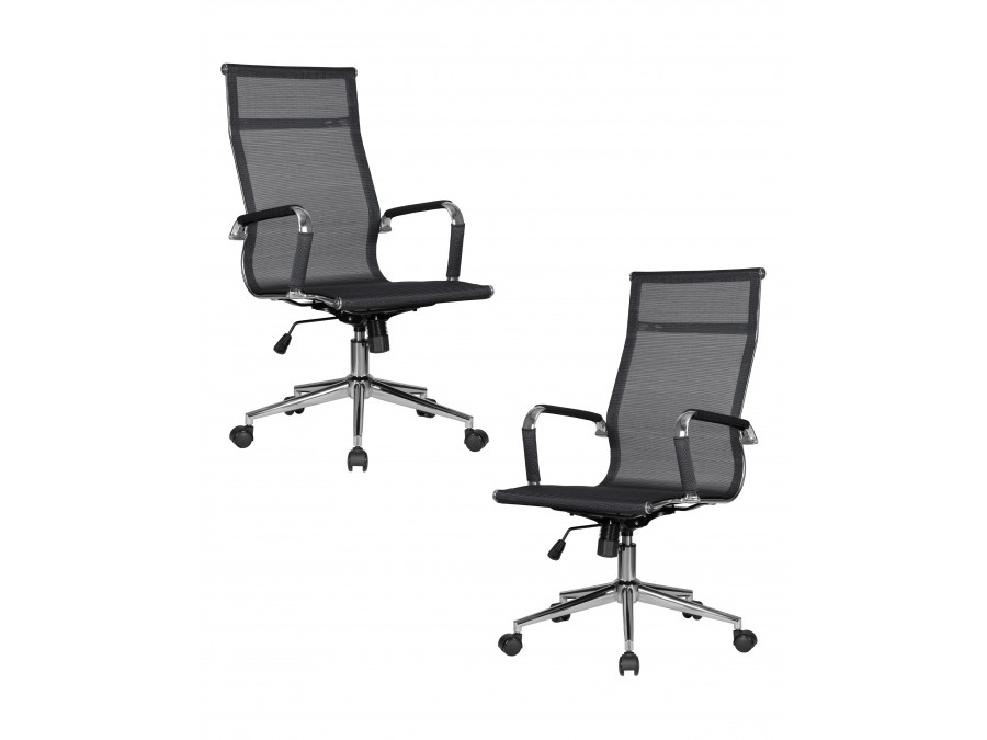 Набор 2 шт Офисное кресло для персонала DOBRIN CARTER, чёрный