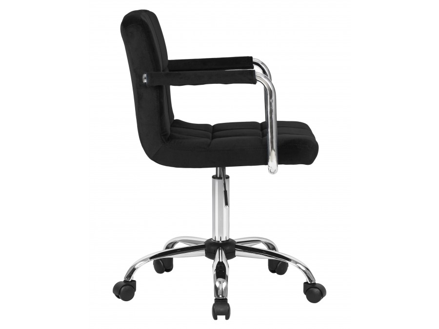 Офисное кресло для персонала DOBRIN TERRY, черный велюр (MJ9-101)
