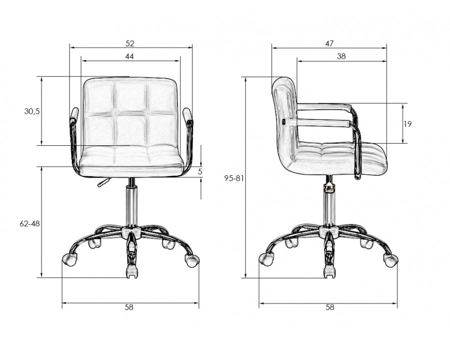 Офисное кресло для персонала DOBRIN TERRY, черный велюр (MJ9-101)