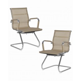 Набор 2 шт Офисное кресло для посетителей DOBRIN CODY MESH, бежевый (22039)
