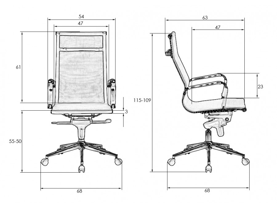 Офисное кресло для персонала DOBRIN CARTER, серый
