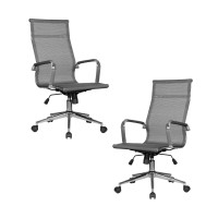 Набор 2 шт Офисное кресло для персонала DOBRIN CARTER, серый