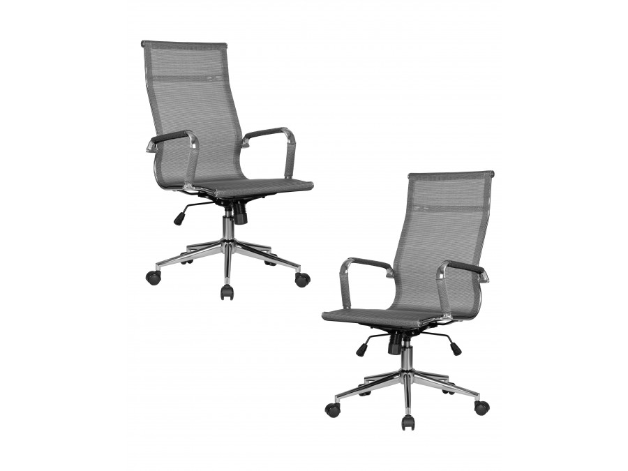 Набор 2 шт Офисное кресло для персонала DOBRIN CARTER, серый