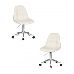 Набор 2 шт Офисное кресло для персонала DOBRIN MONTY, кремовый