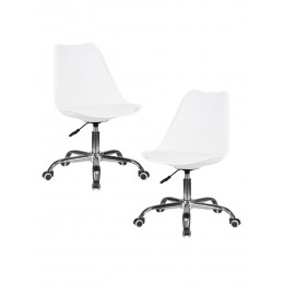 Набор 2 шт Офисное кресло для персонала DOBRIN MICKEY, белый