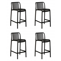 Набор 4 шт Стул полубарный DOBRIN CHLOE, черный