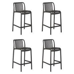 Набор 4 шт Стул полубарный DOBRIN CHLOE, темно-серый