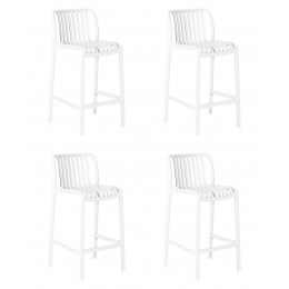 Набор 4 шт Стул полубарный DOBRIN CHLOE, белый