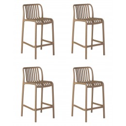 Набор 4 шт Стул полубарный DOBRIN CHLOE, бежевый