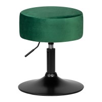 Пуф DOBRIN DANNY BLACK, зеленый велюр (MJ9-88)