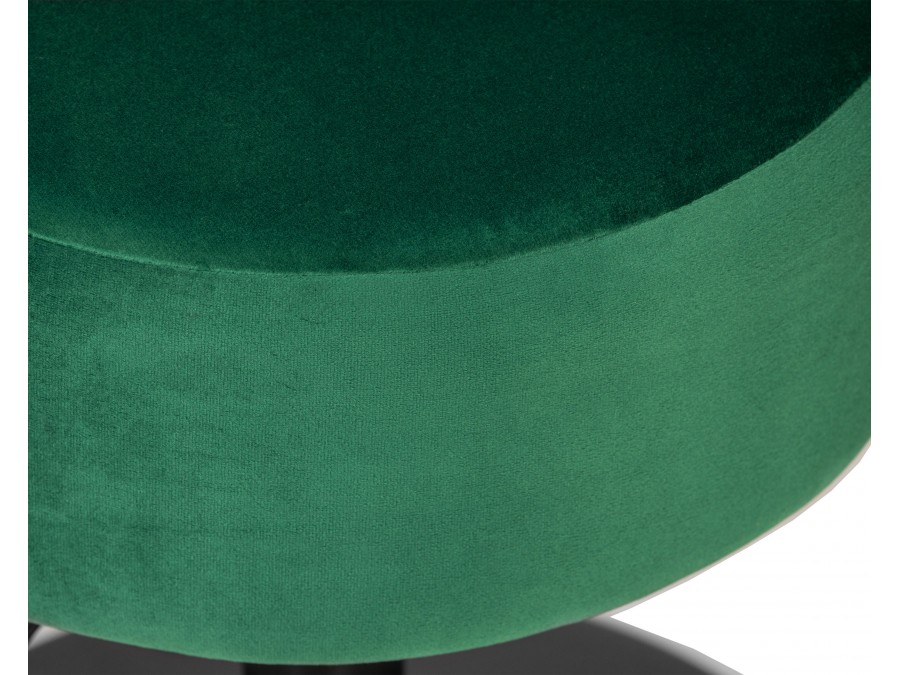 Пуф DOBRIN DANNY BLACK, зеленый велюр (MJ9-88)