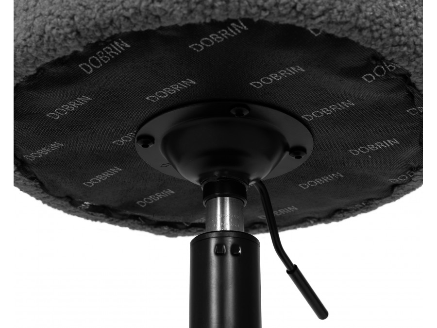 Пуф DOBRIN DANNY BLACK, темно-серое букле (16)