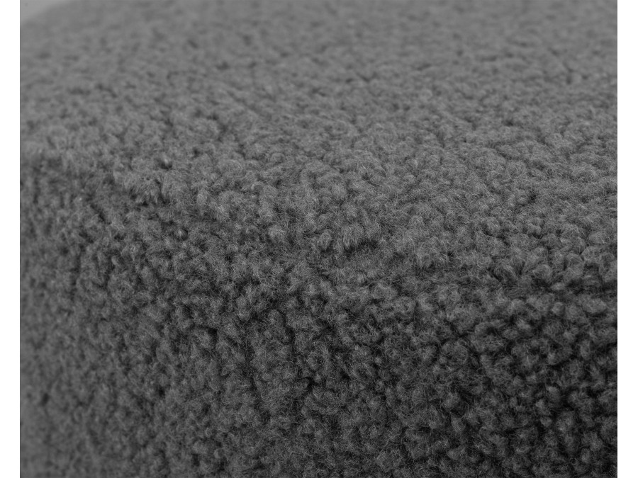 Пуф DOBRIN DANNY BLACK, темно-серое букле (16)