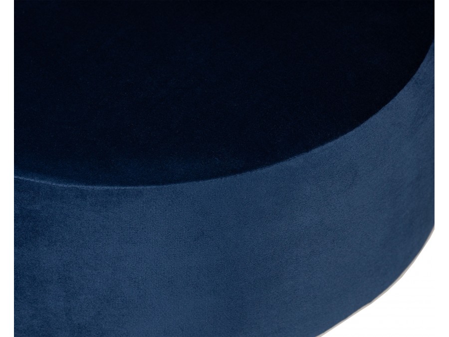 Пуф DOBRIN DANNY BLACK, синий велюр (MJ9-117)