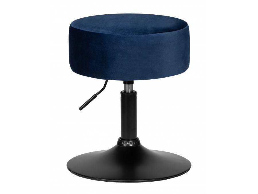 Пуф DOBRIN DANNY BLACK, синий велюр (MJ9-117)