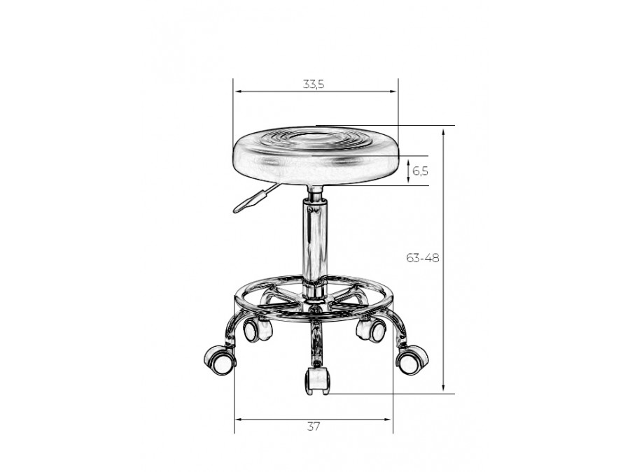 Табурет мастера DOBRIN BILLY BLACK, чёрный