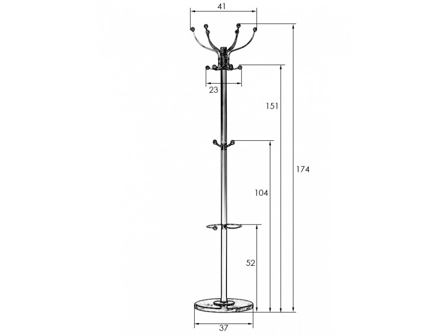 Вешалка напольная DOBRIN BONNY, белый мрамор, белый